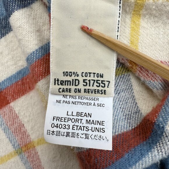 L.L.Bean Men's 1/2 Zip Flannel Shirt, 100% Cotton, Relaxed Fit, Scotch Plaid, M - Picture 6 of 12